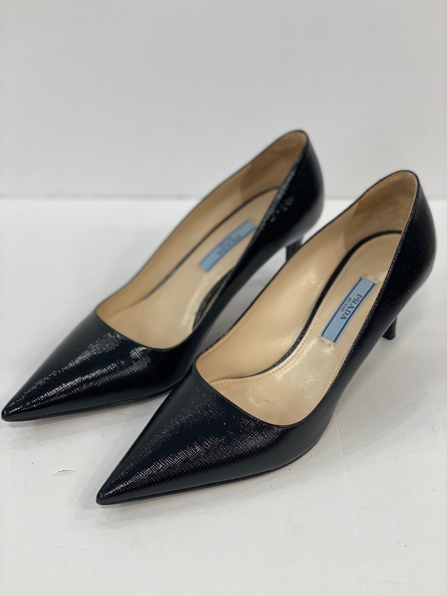 PRADA Pointy Patent Pumps / US6-EU36