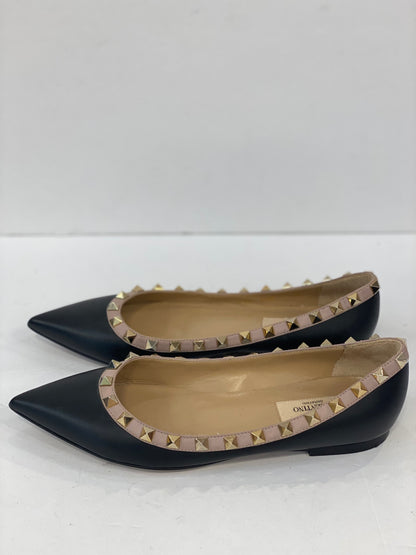 VALENTINO Studded Pointy Ballet Flats / US6-EU36