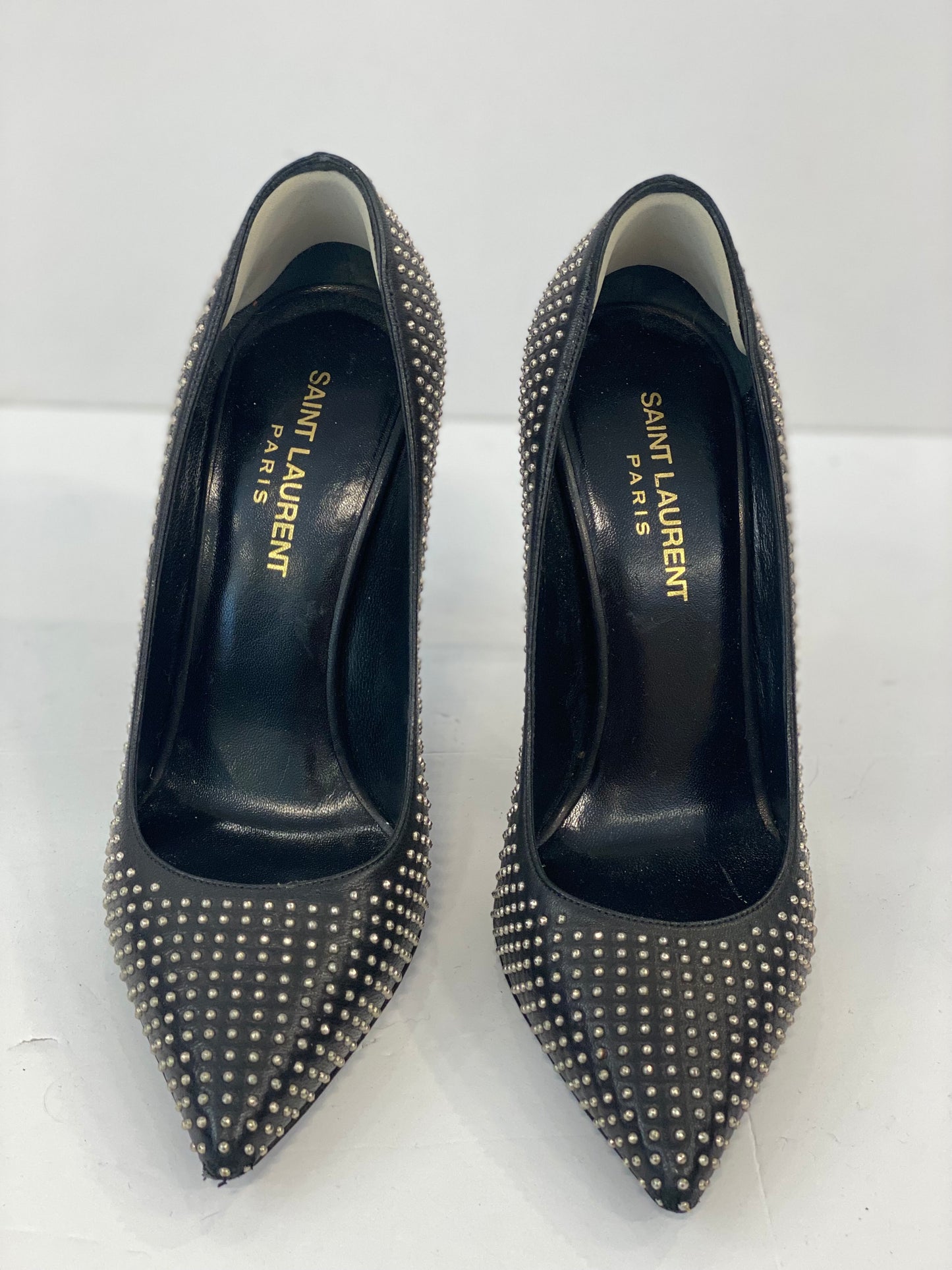 SAINT LAURENT Studded Pointy Pumps / US6-EU38