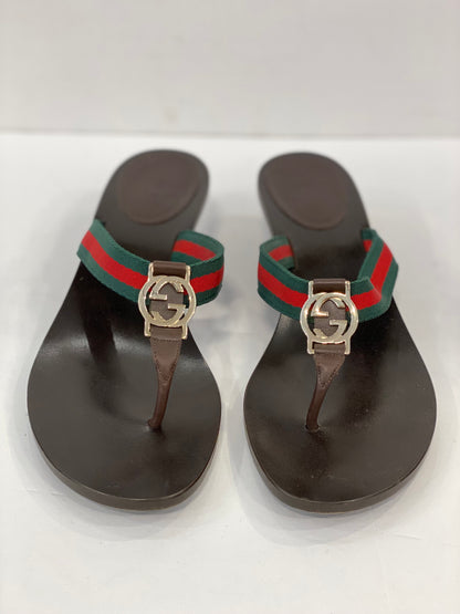 GUCCI Toe Slide Kitten Heels Sandals/US9