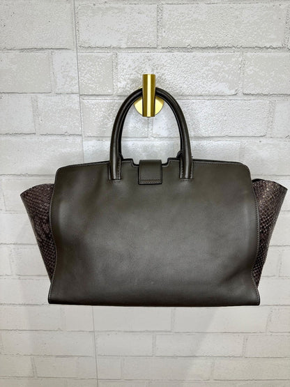 YVES SAINT LAURENT Downtown Leather Zipped Tote