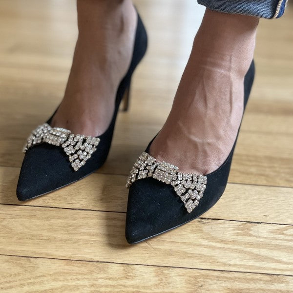 KATE SPADE Pointy Pumps with diamante Bow Size 38