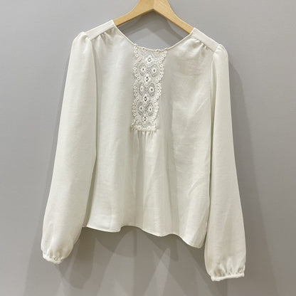 SEZANE NWT Blouse Ivy with lace details Size XL