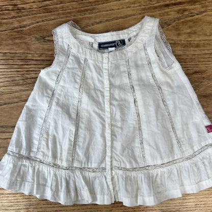 JEAN BOURGET Sleeveless Lace Top / 12M