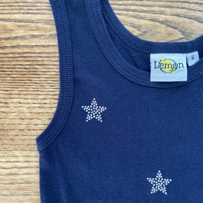 LEMON Glitter Stars Tshirt Dress / 6Y