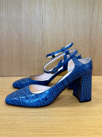 ANDREA GOMEZ New Gioia Block heels leather Pumps US9-EU39.5
