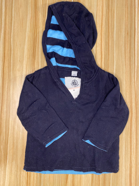 PETIT BATEAU kinit hoodie / 6M