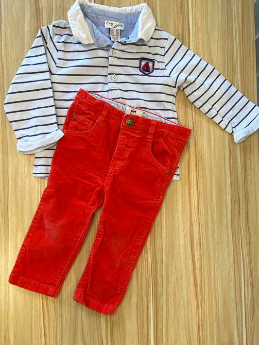 CYRILLUS Corduroy Pants / 12M