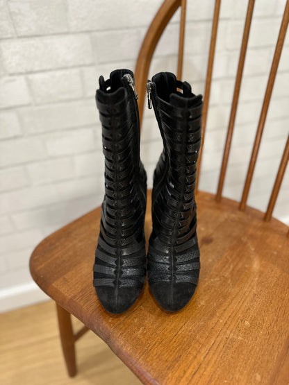 BOTTEGA VENETA High Heel Short Boots leather /US7.5-EU38