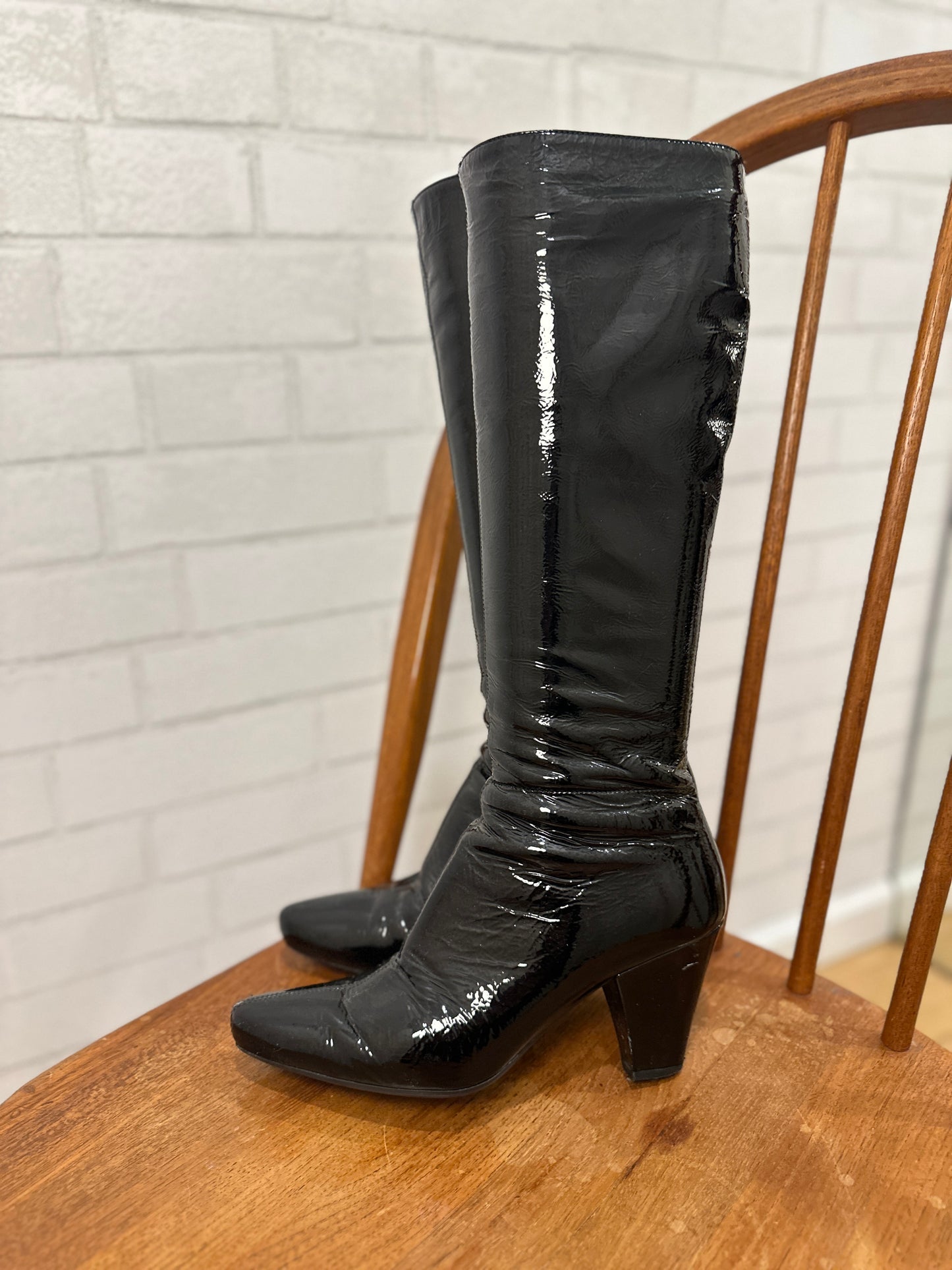 PRADA High heels Tall Boots Size 37.5-US8
