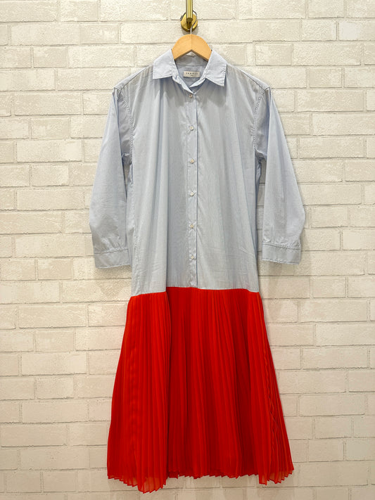 SANDRO bi material shirt dress/ S-M