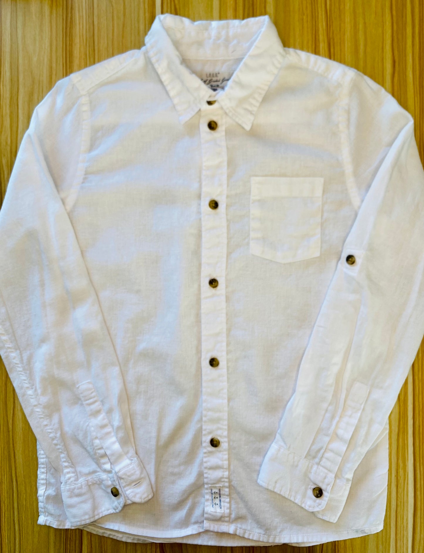 H&M Linen Shirt LS / 8-9Y
