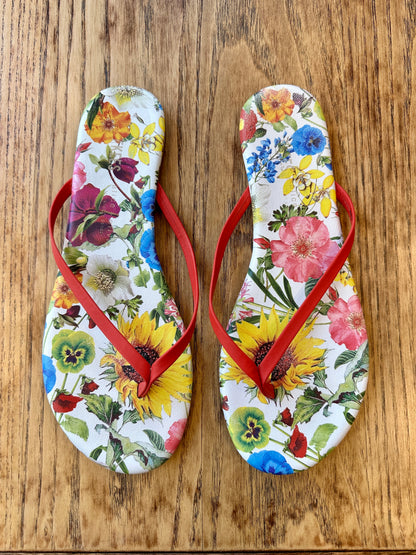 TKEES Leather flipflops / US9