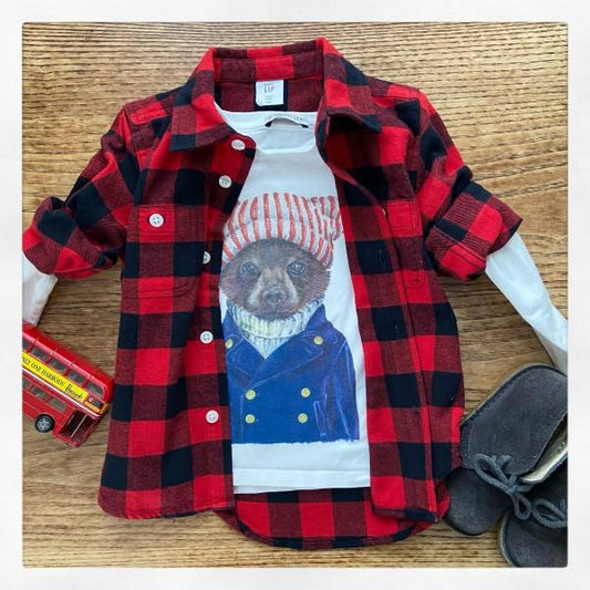 MONCLER LS Tshirt Dressed Bear / 24M