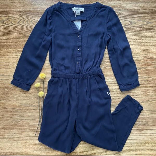 MASSIMO DUTTI Girl Jumpsuit Long Sleeves Gold Buttons /4Y