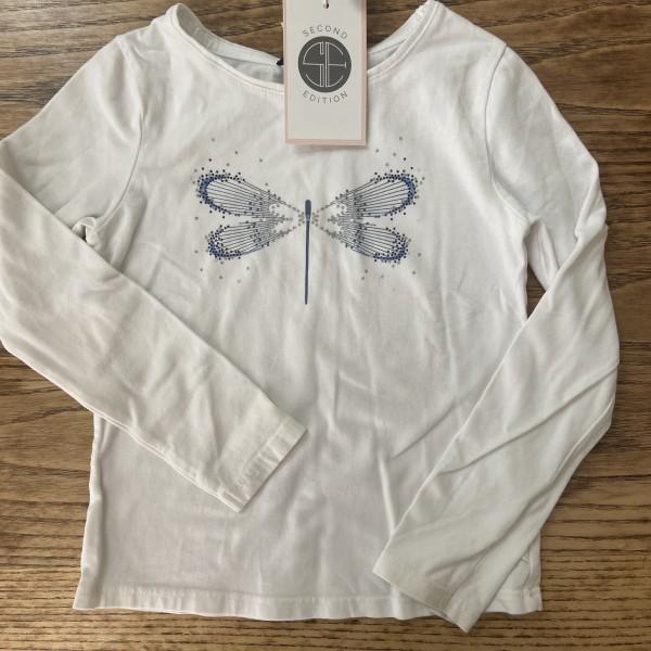 OKAIDI Set of 2 LS Butterfly Glitter Tshirt / 5Y