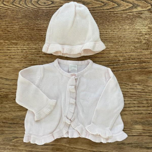 SAKS 5th AVE Set Cardigan+Hat / 6-12M