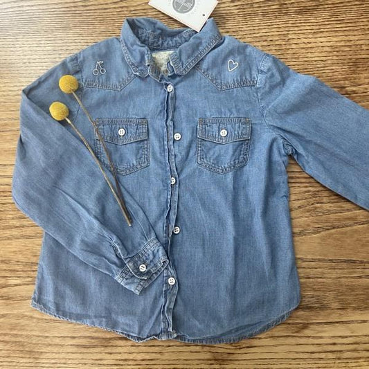 BONPOINT Denim Shirt / 6Y